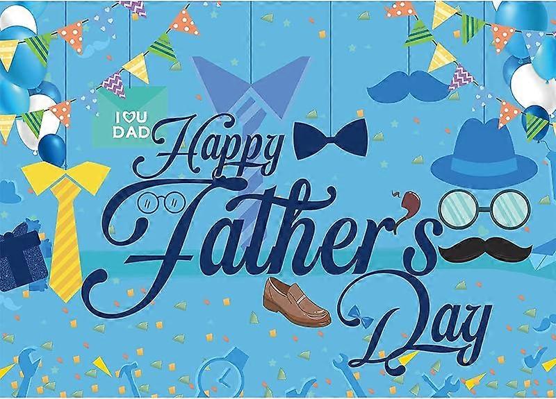 7X5FT Happy Father's Day Backdrop, compatible with photo booth & studio use, party decoration banner for Dad