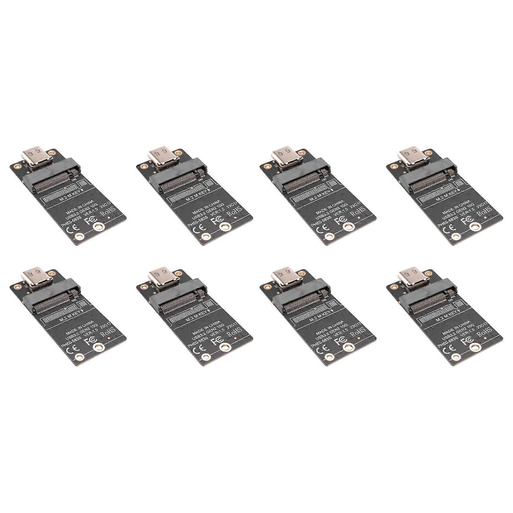 8X M.2 to Type-C SSD Enclosure Adapter M2 NVME HDD Enclosure Interposer Board JMS583 Chip 10Gbps Support 2230 2242 2260