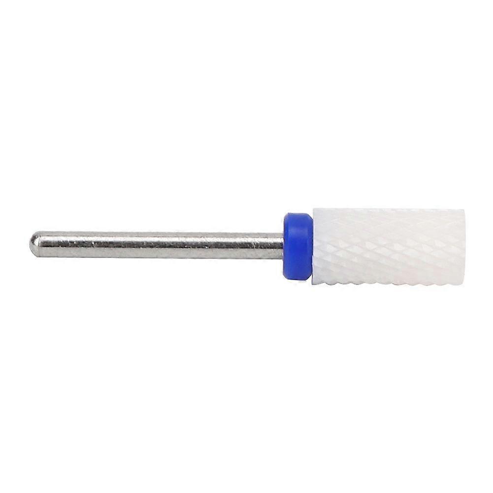 Cylindrical Polishing Head, Flat Tip Shape, Ceramic, Electric Grinder Accessories, Medium Grit (M), Blue Box