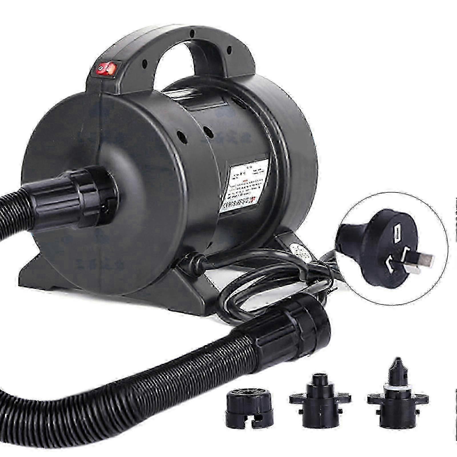 Portable 1600W Fast Air Pump with Dual Nozzles for Inflating Mattresses Boats Rafts and Other Inflatables Quickly and Efficiently