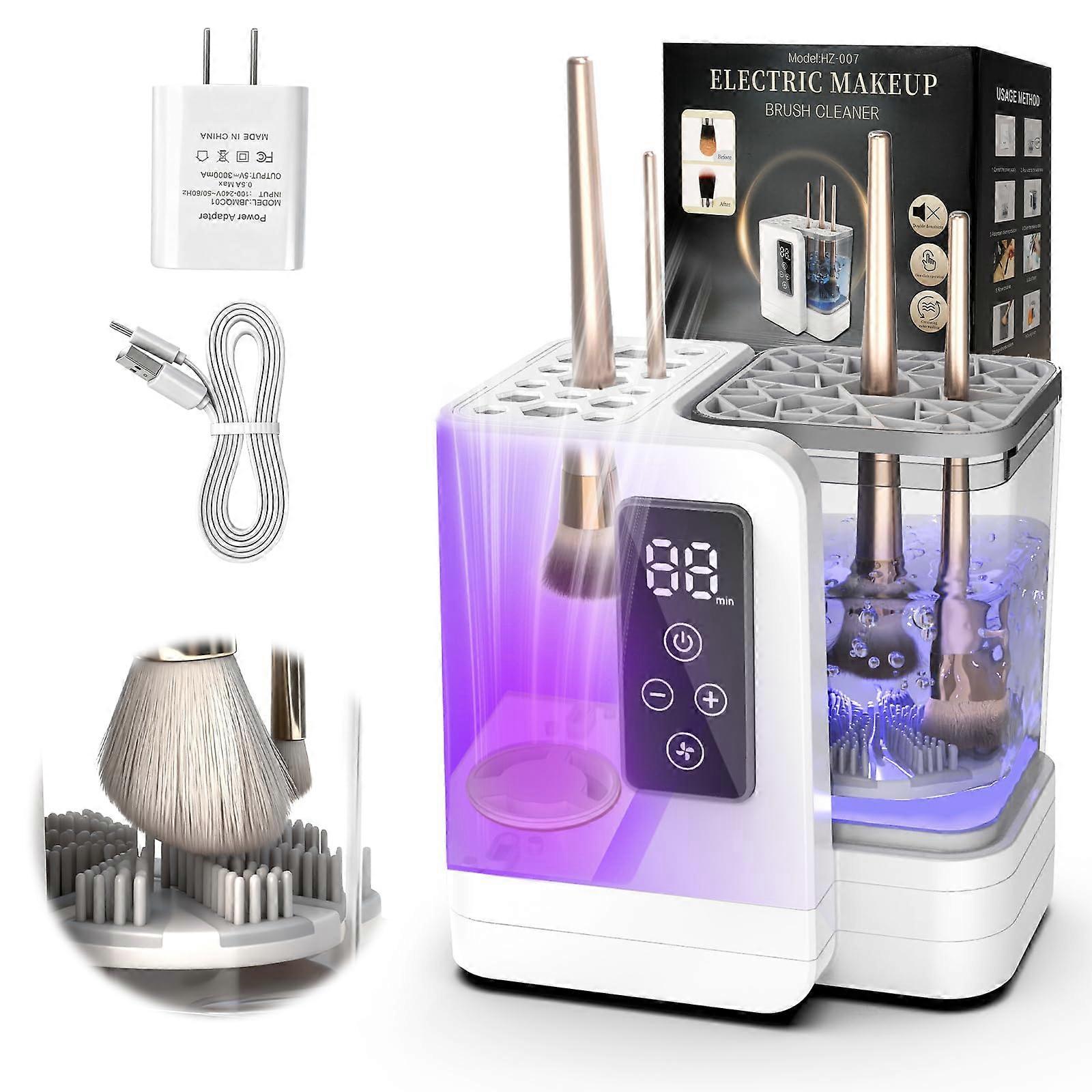 Electric Makeup Brush Cleaner and Dryer with USB Power, Smart Timed Modes, Deep Clean for All Sizes