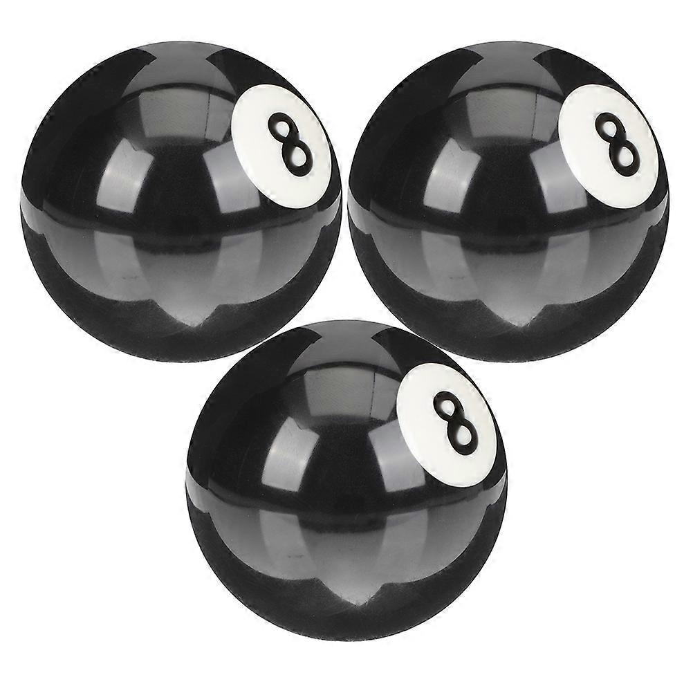 Resin Billiard Ball Cue Ball for Playing 3Pcs Durable Black Replacement