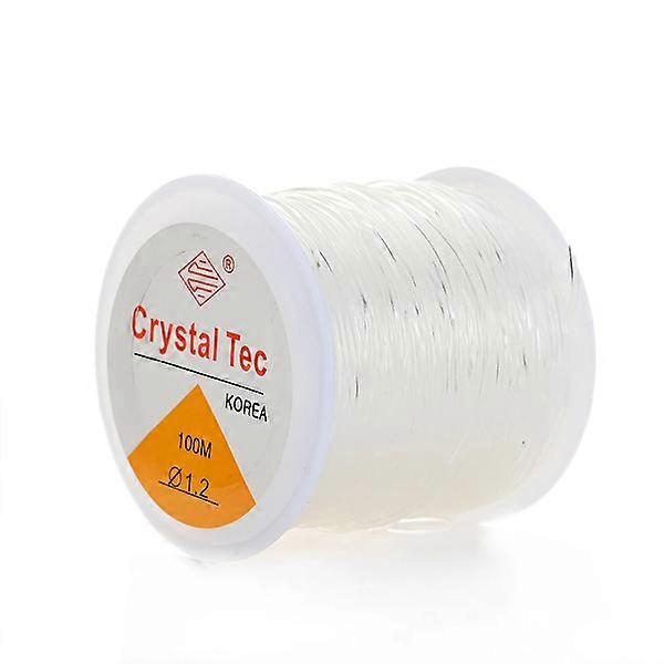0.5-1.5mm Elastic Cord String Transparent Elastic Thread for Jewelry Making DIY Bracelet Necklace Beading Accessories 1.2MMx 60M 1 Roll