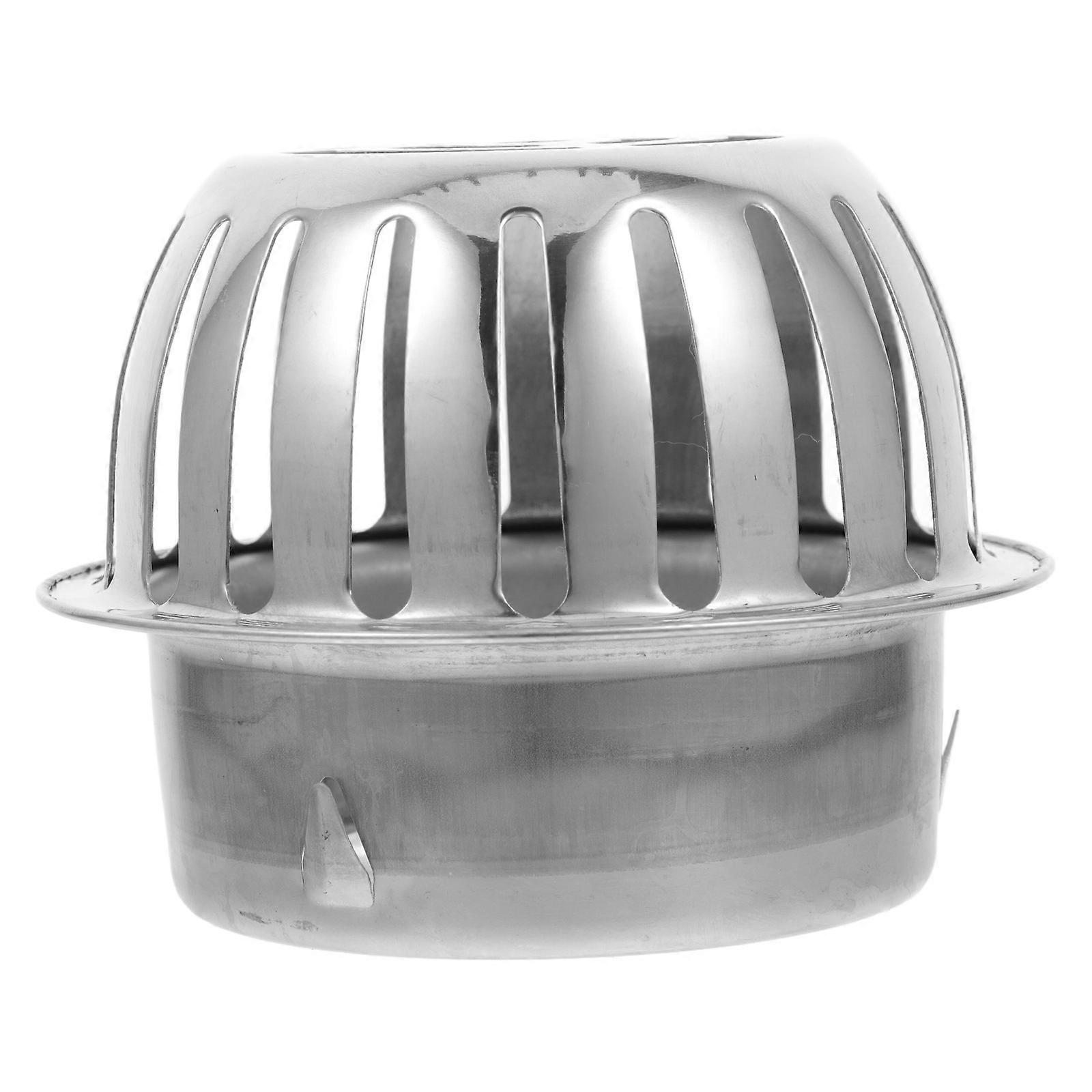 Stainless Steel Roof Drain Strainer for Efficient Draining with Design Silver