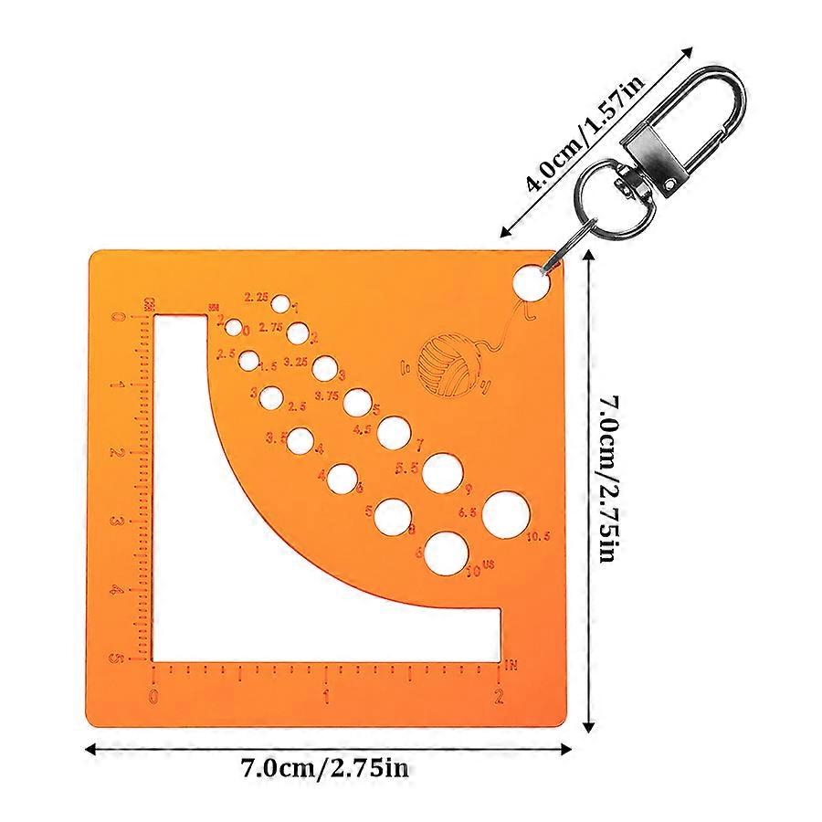 Sewing Knitting Ruler Gauge Knitting Calculator Density Ruler DIY Weaving Measuring Tools knitters Ruler with Threader Cutter