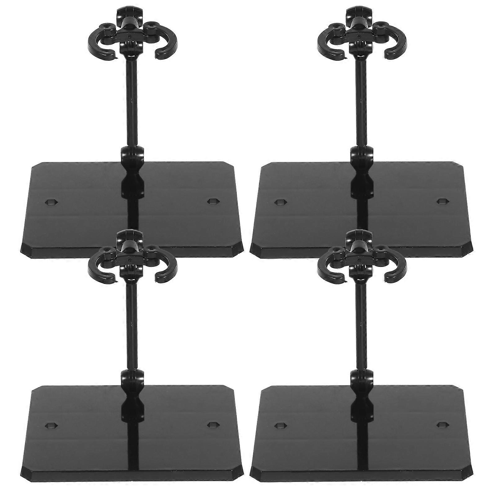 Black Plastic Action Figure Display Stand for 20Pcs Doll Figures