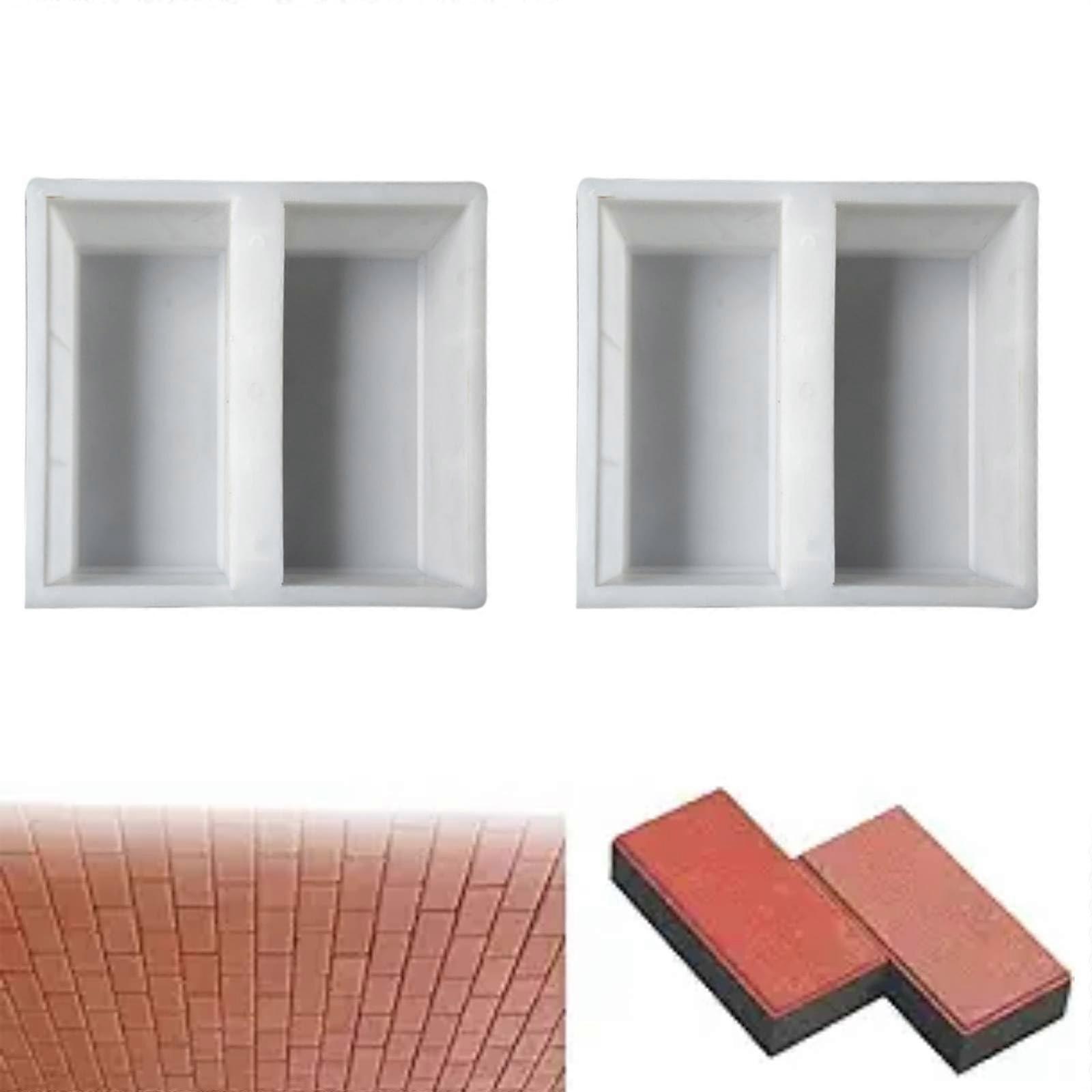2 Pcs Brick Pattern Concrete Path Maker Mold for DIY Garden Walkways and Patio Paving