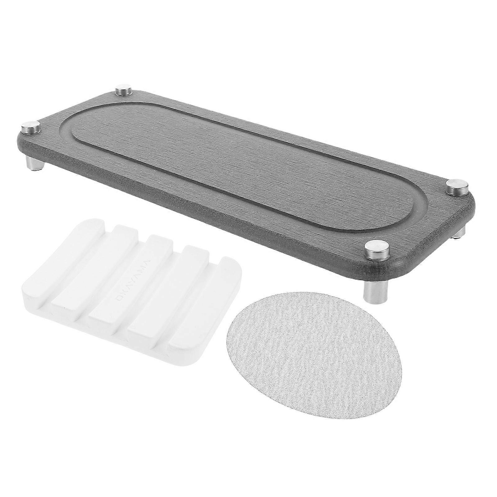 Bathroom Sink Vanity Organizer Tray with Soap Holder 1Set