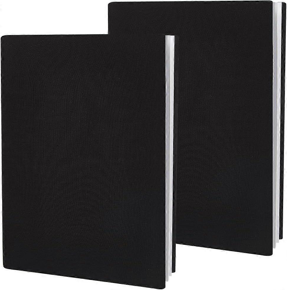 2Pcs Black Stretch Book Cover Stretchable Book Sleeve Covers 9 x 14in Notebook Wrap Sleeve Up to 9 x 11in Elastic Cloth Reusable Rectangle Protect Cov