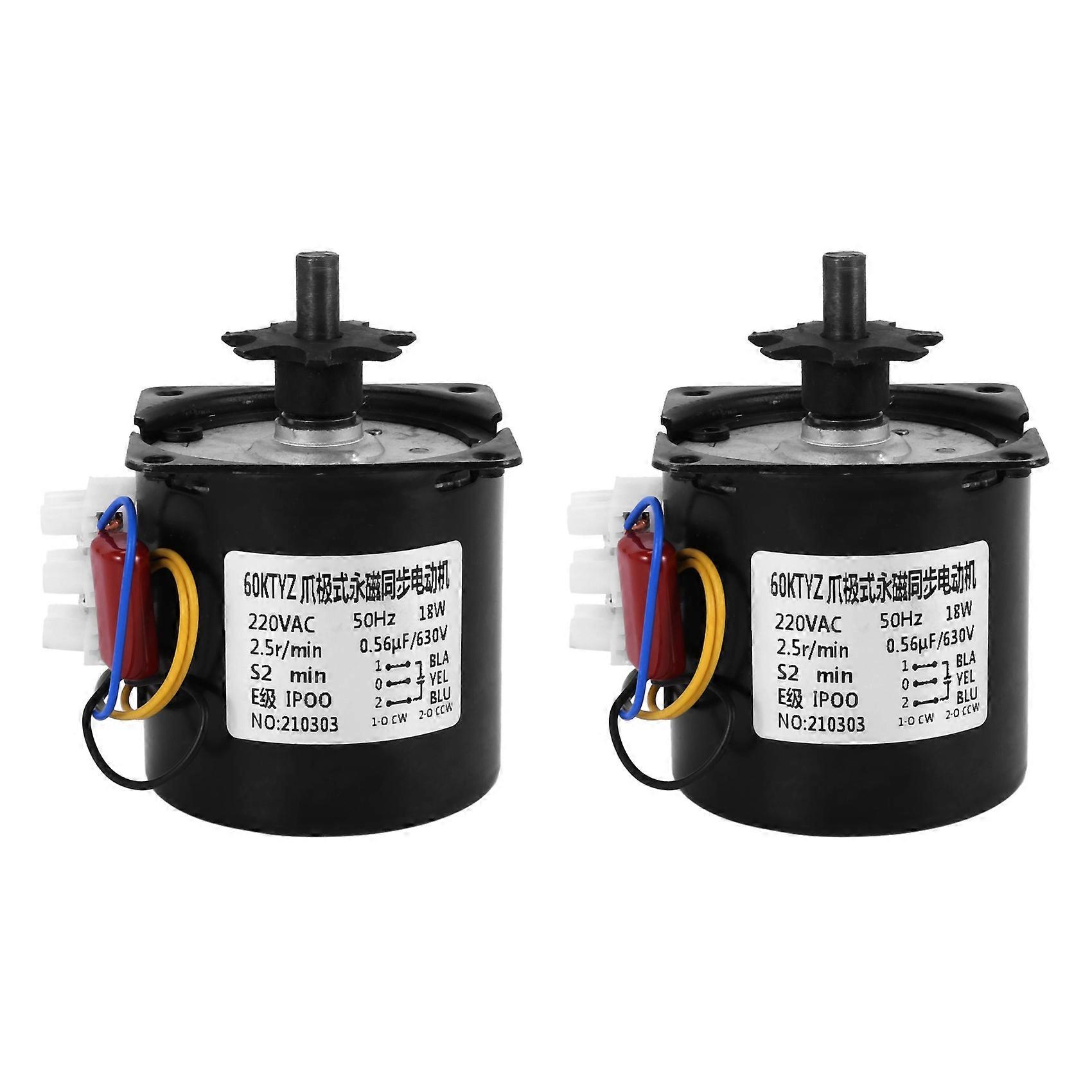 2X 220V AC Egg Turner Motor Incubator Engine Reversible Geared Motor for Most Incubator 2.5R/Min