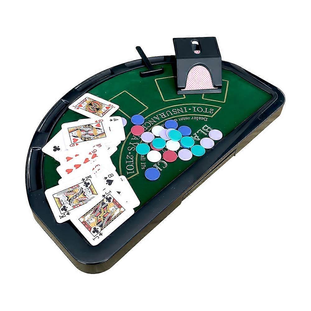 Portable Poker Game Set �C Plastic Chips Table Game for Home, Bar, Team Building and Party Entertainment