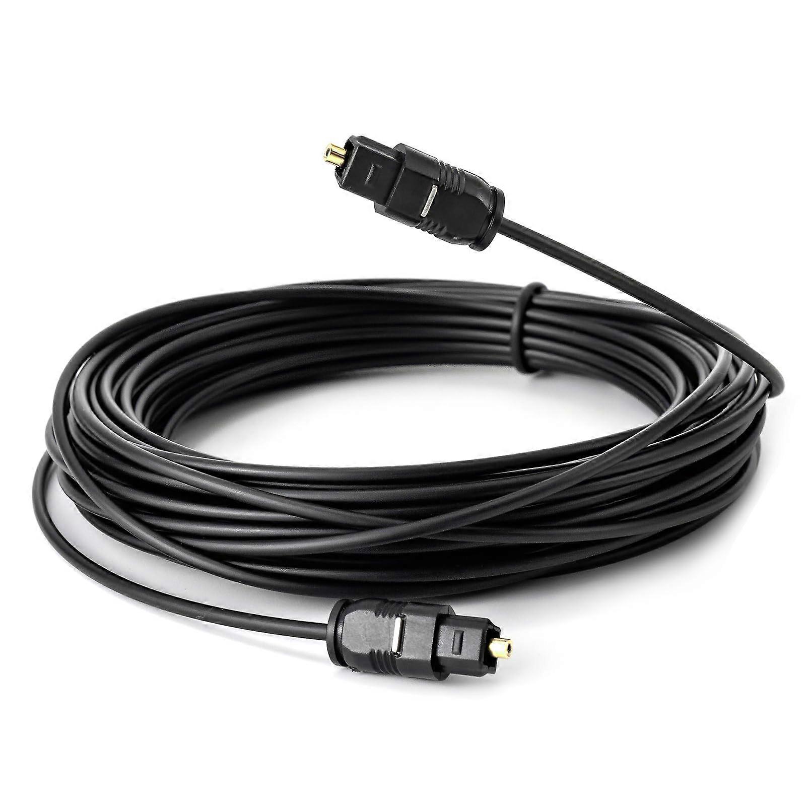 TosLink Cable 10M Black Fiber Optic Digital Optical Audio SPDIF