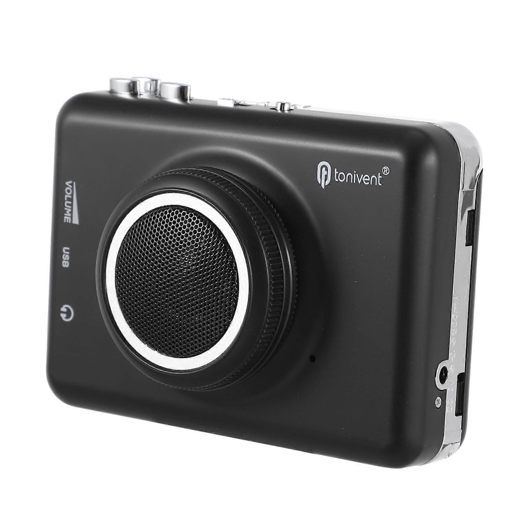 Usb Cassette to Mp3 Converter Portable Black USB Tape Player With BuiltIn Speaker For Analog To Digital Transfer