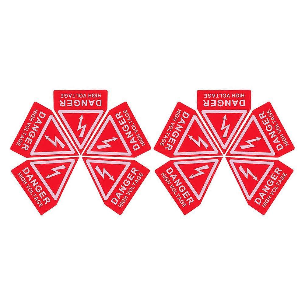 Electrical Panel High Voltage Warning Sticker Self-Adhesive 20Pcs Red
