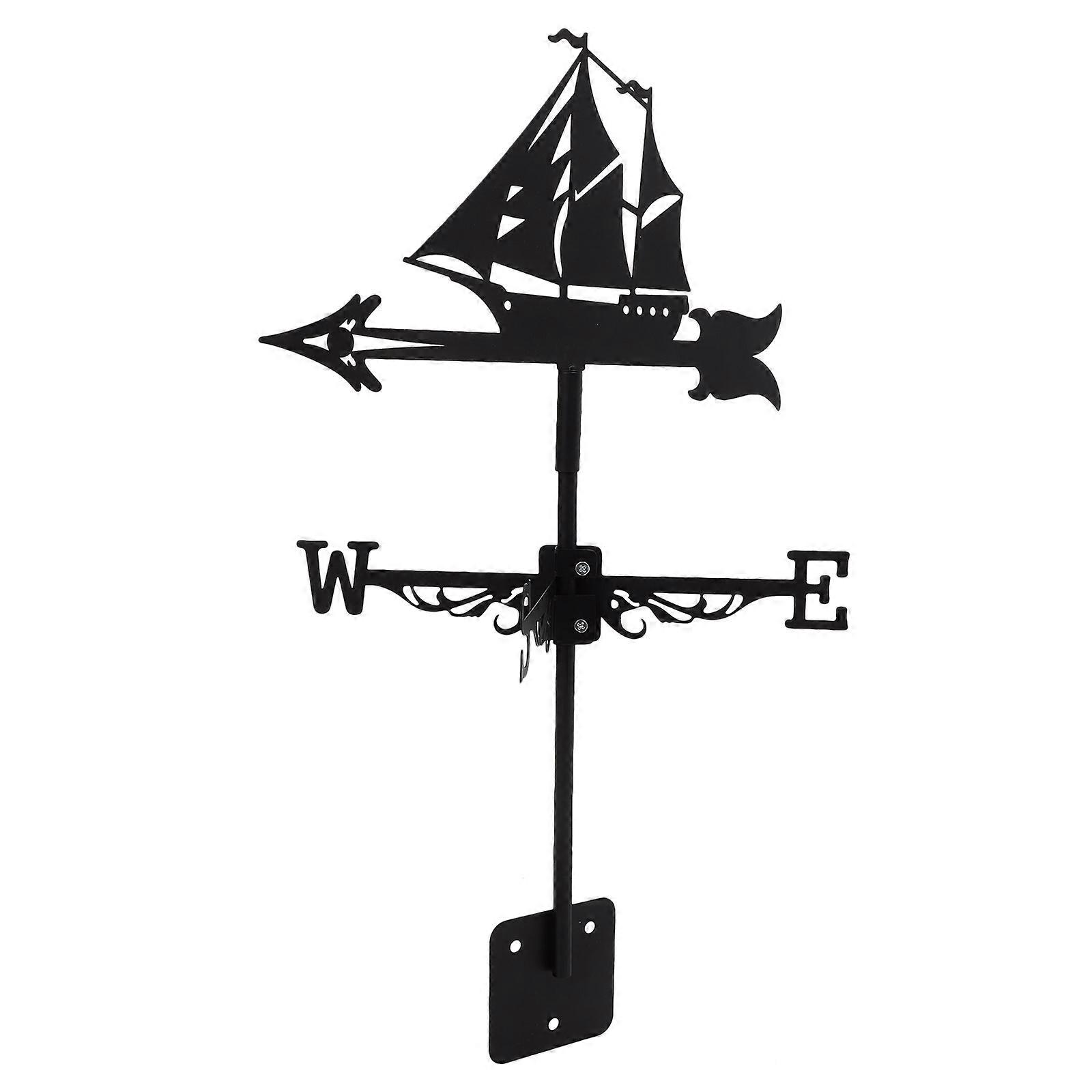 Garden Iron Weathervane Wind Direction Indicator for Outdoor Use