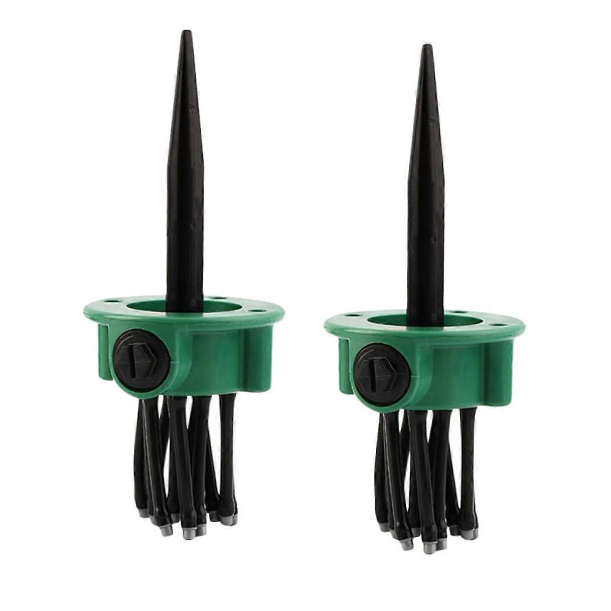 2 Sets Garden Sprinkler with ABS Base, MultiNozzle Lawn Irrigation System for Even Watering