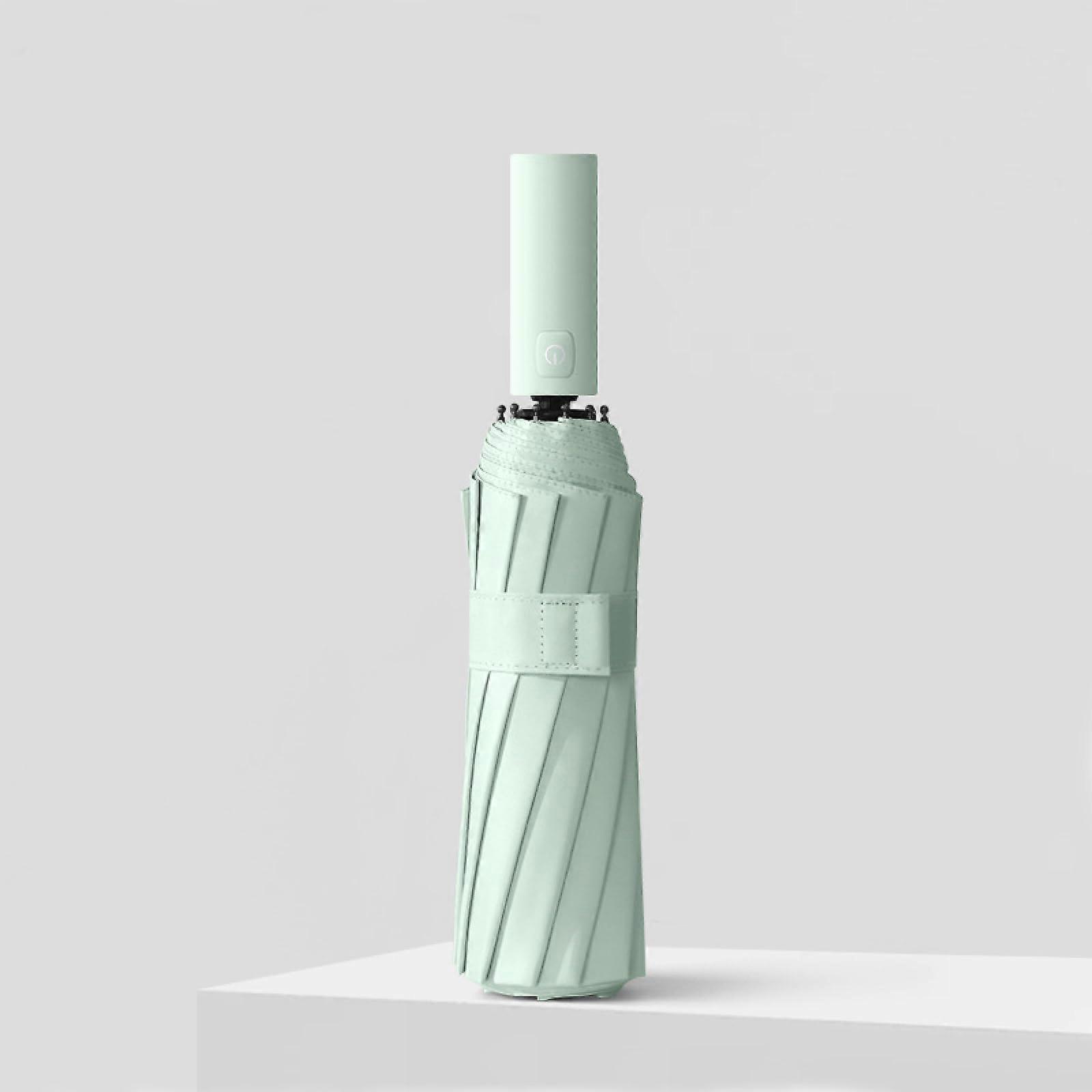 Automatic Folding 24 Rib Umbrella Windproof UV Protection Large Coverage for Sun and Rain