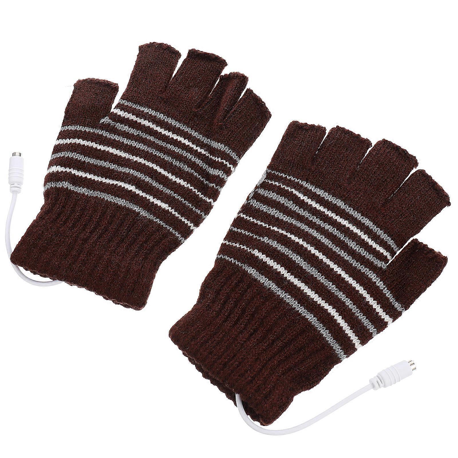 Heater Gloves Thermal Fingerless Gloves Skiing 1 Pair