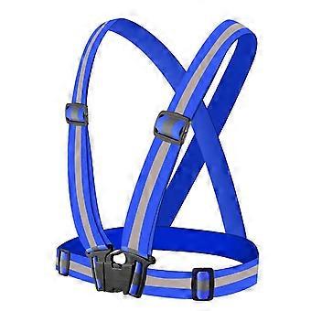 Adjustable Reflective Vest Be Seen and Stay Safe for Outdoor Activities High Visibility Reflective Vest Blue