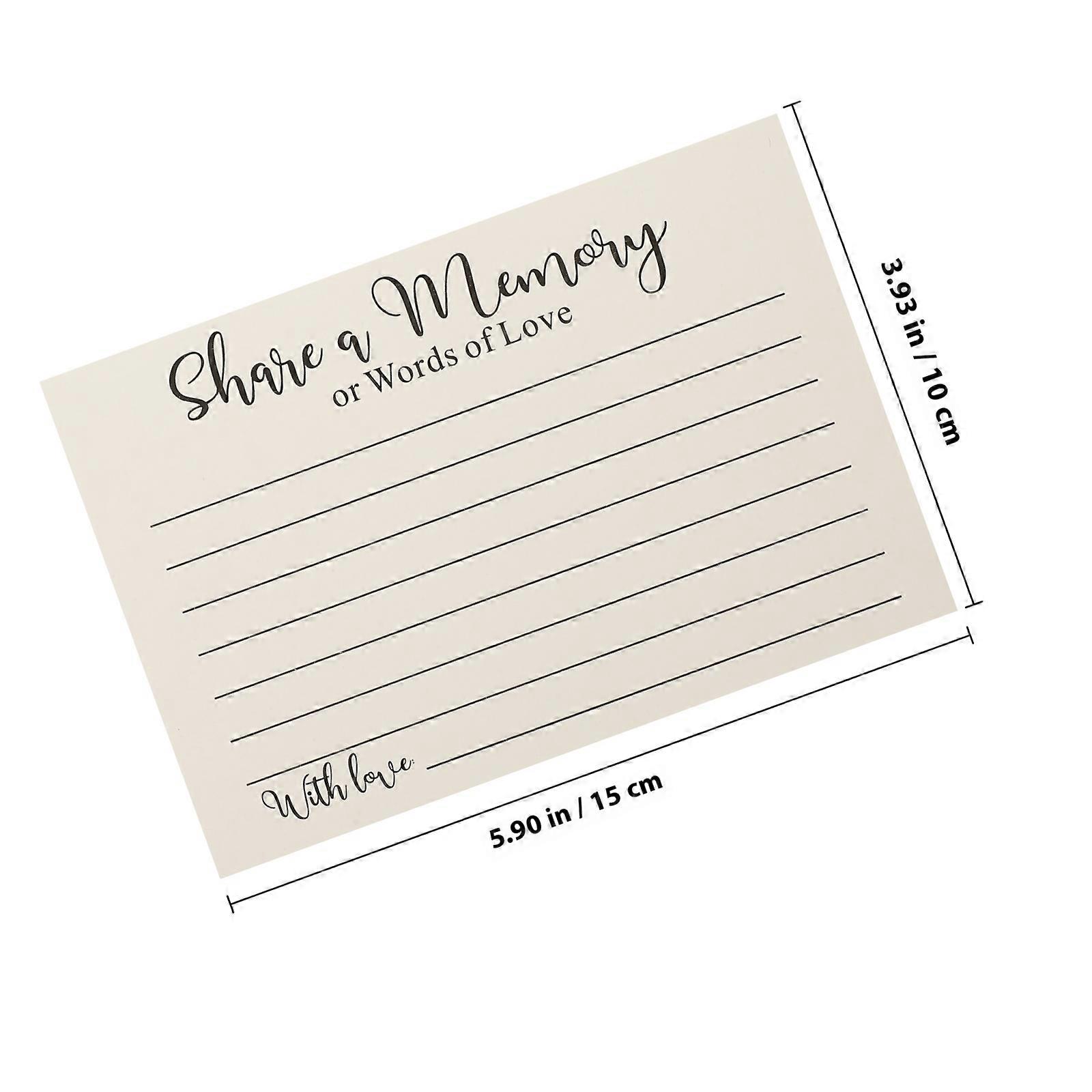 Keepsake Celebration Cards 50 Sheets Paper Rectangular Multi-use Honoring Loved Ones Birthday Retirement Parties