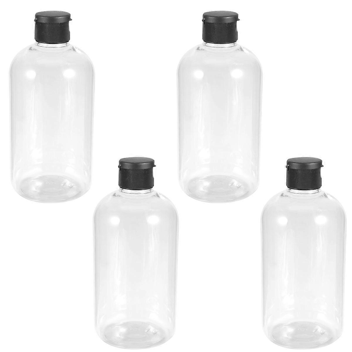 Travel Dispenser Bottle Plastic Refillable Bottle for Storage 8Pcs Black
