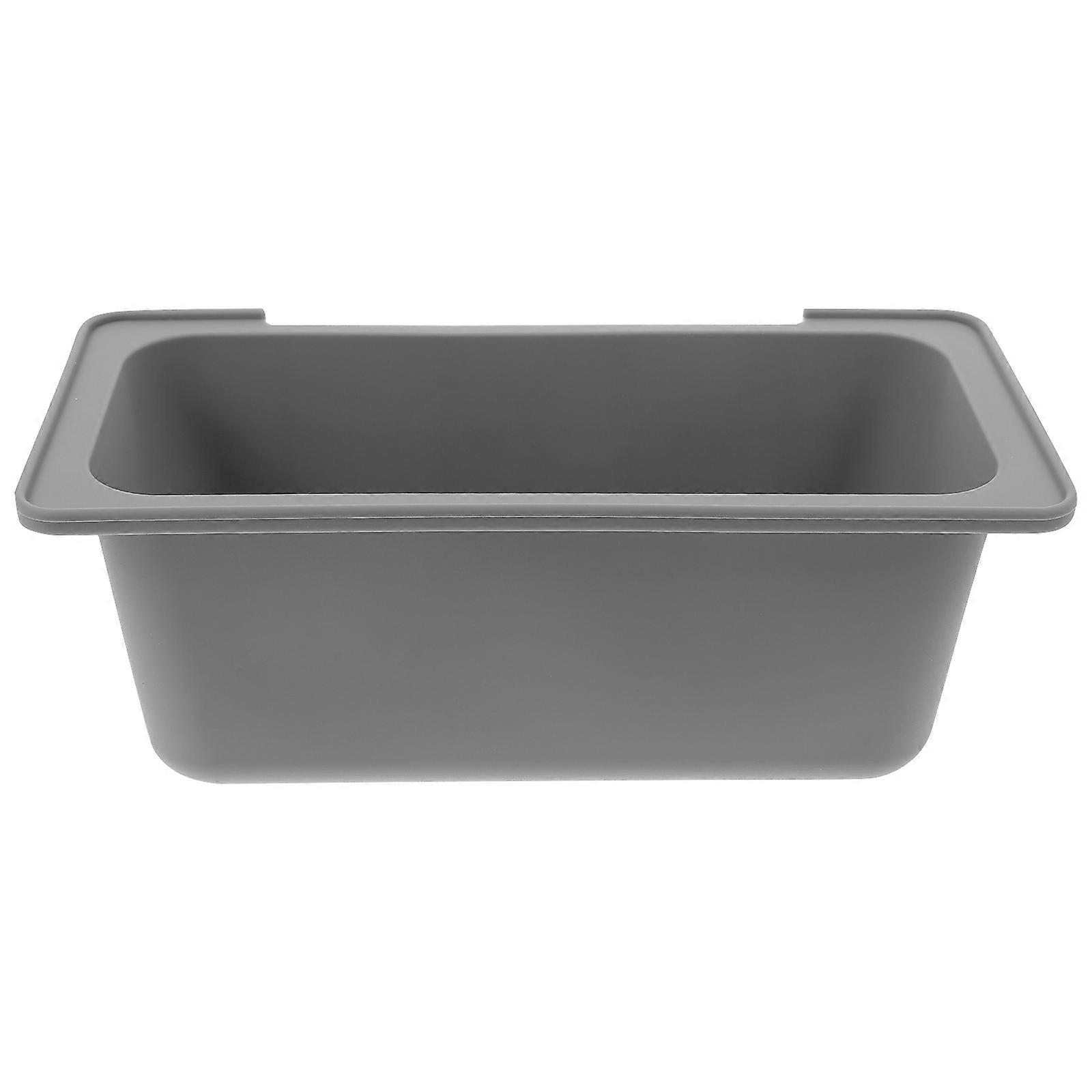 Outdoor Drip Pan Liner Silicone Grease Cup Liner BBQ Equipment Accessory Light Grey Rectangular Shape 1Pack