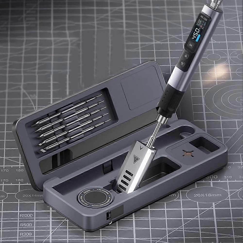 Soldering Iron Kit with Adjustable Temperature, Digital Display and Advanced Static Protection HS02A
