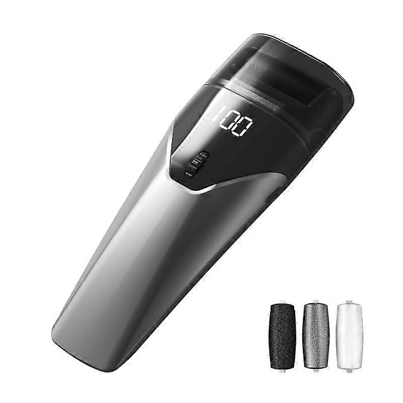 Electric Foot Callus Remover with LED Light, 3 Heads, Stepless Speed, TypeC Rechargeable