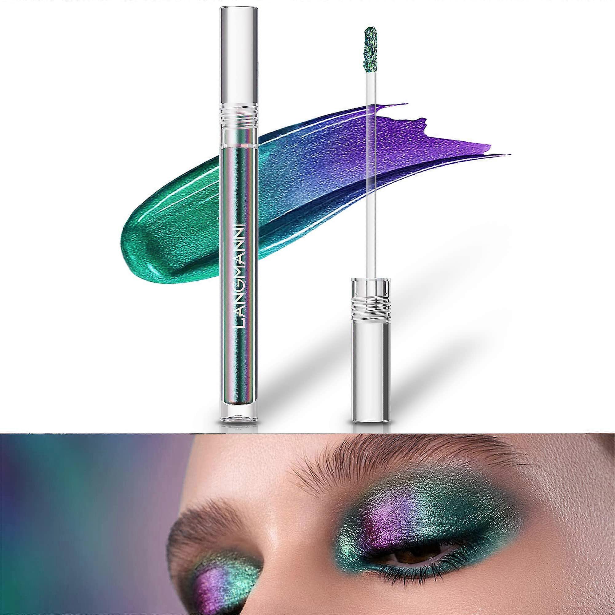Liquid Glitter Eyeshadow with Multicolor Chameleon Effect, Waterproof QuickDry Eye Makeup 3ml