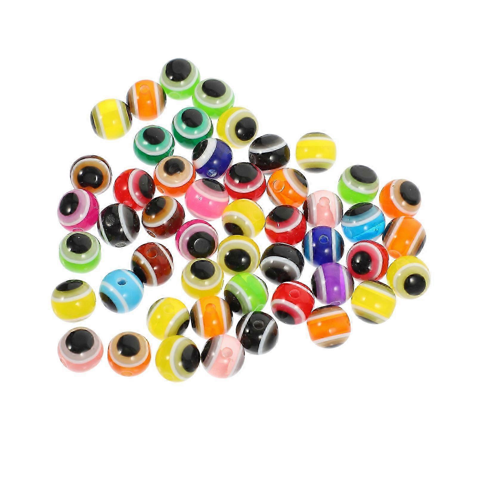Evil Eye Beads Plastic Material for DIY Bracelet Necklace 200Pcs