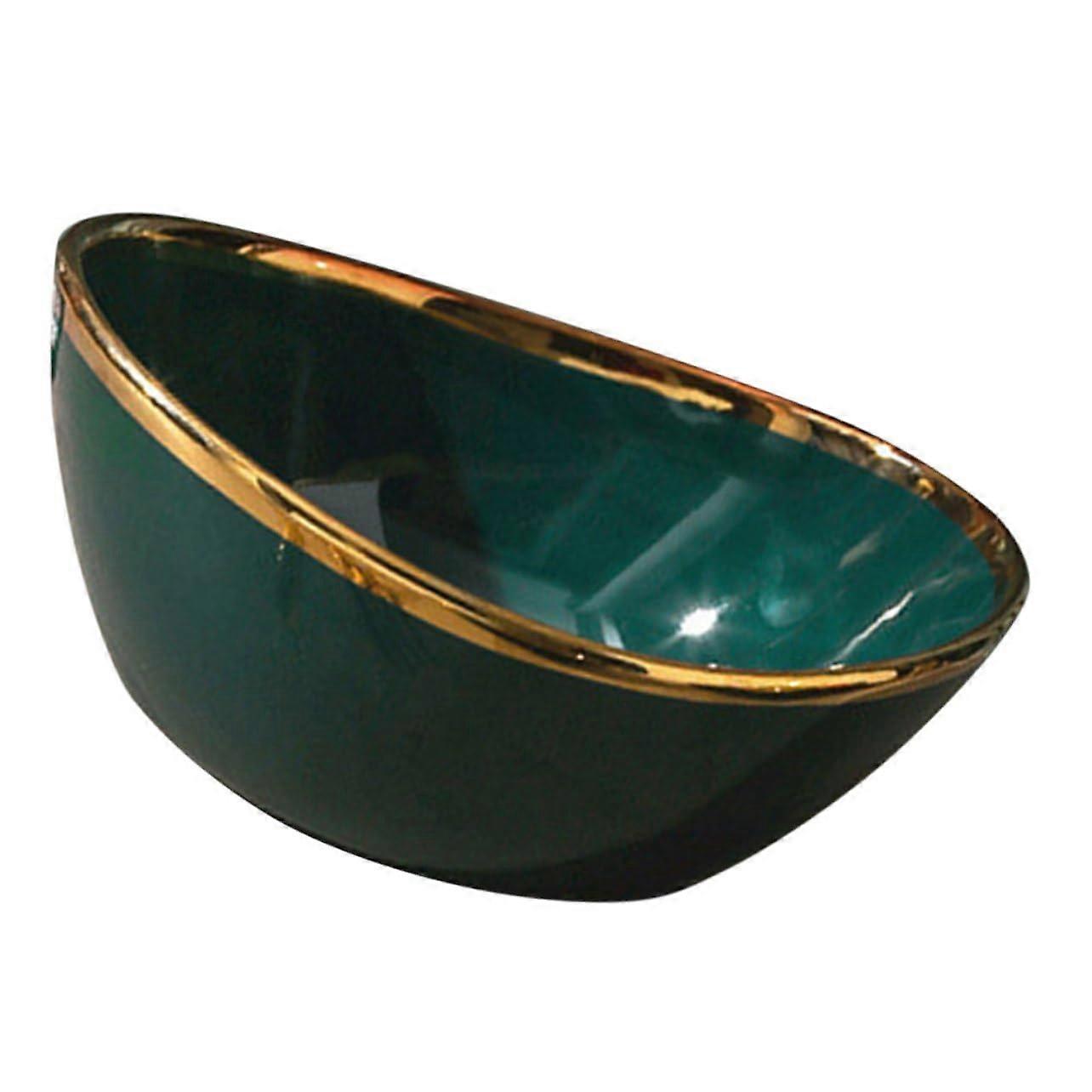 Ceramic Salad Bowl with Large Capacity Design for Kitchen Fruit Snacks and Easy Cleaning