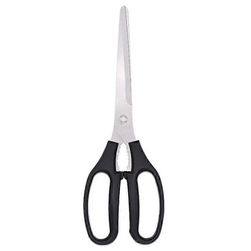 Kitchen Scissors Heavy Duty Multifunctional Shears with Bottle Opener for Meat BBQ Black