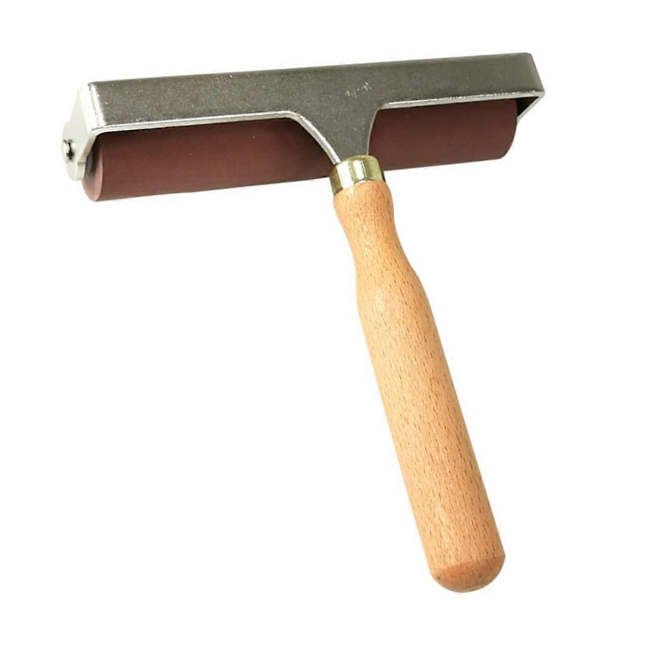 Ink Roller Brayer with Rubber Roller for Printmaking and Crafts, Even Ink Distribution, Random Color