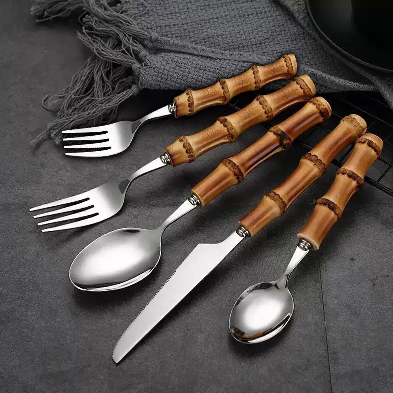 Stainless Steel Flatware Set for 8 with Serving Utensils, RustResistant Mirror Polish, Dishwasher Safe