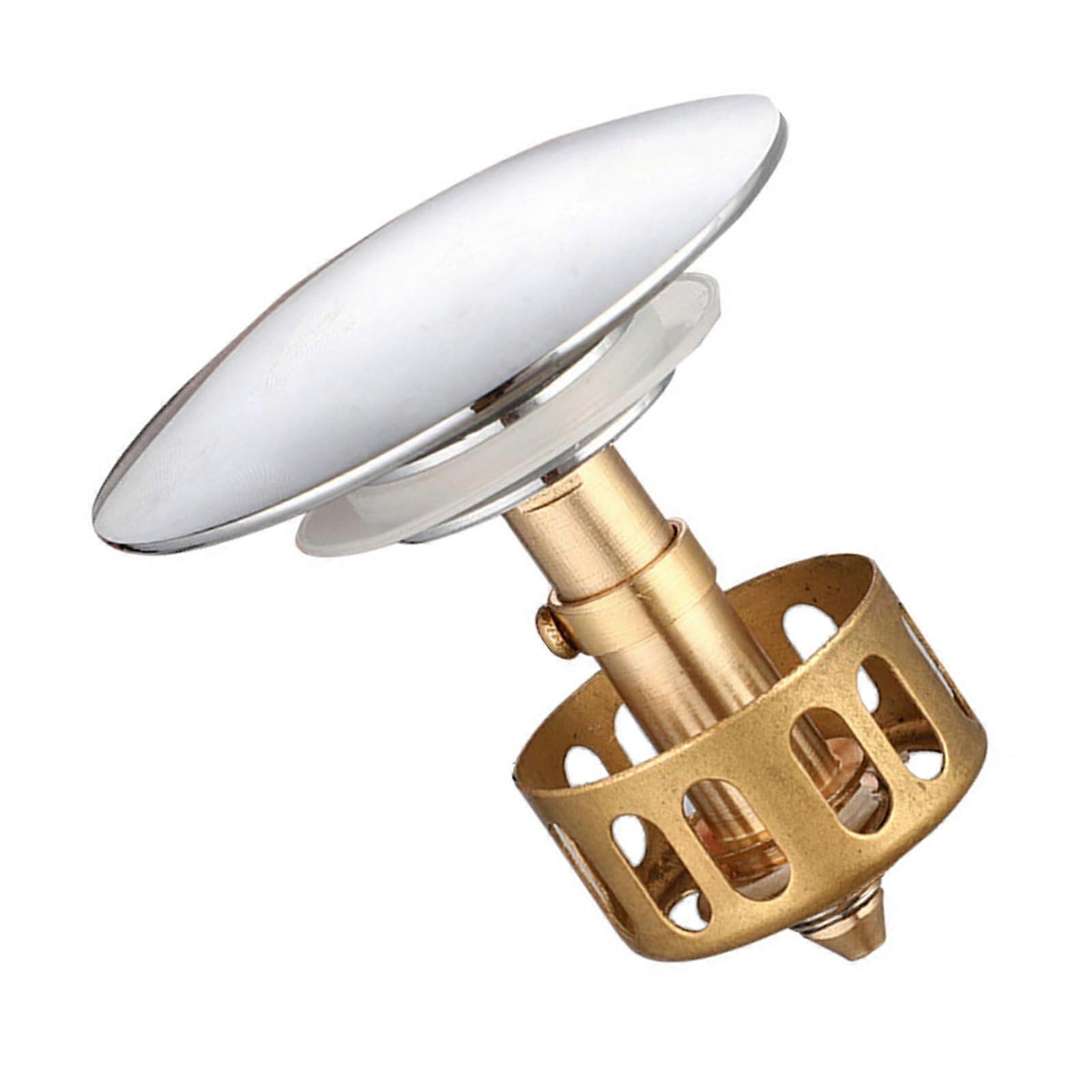 Universal Kitchen Sink Stopper with Strainer, Copper Bounce Core, Odor Seal, PushType 3.8K