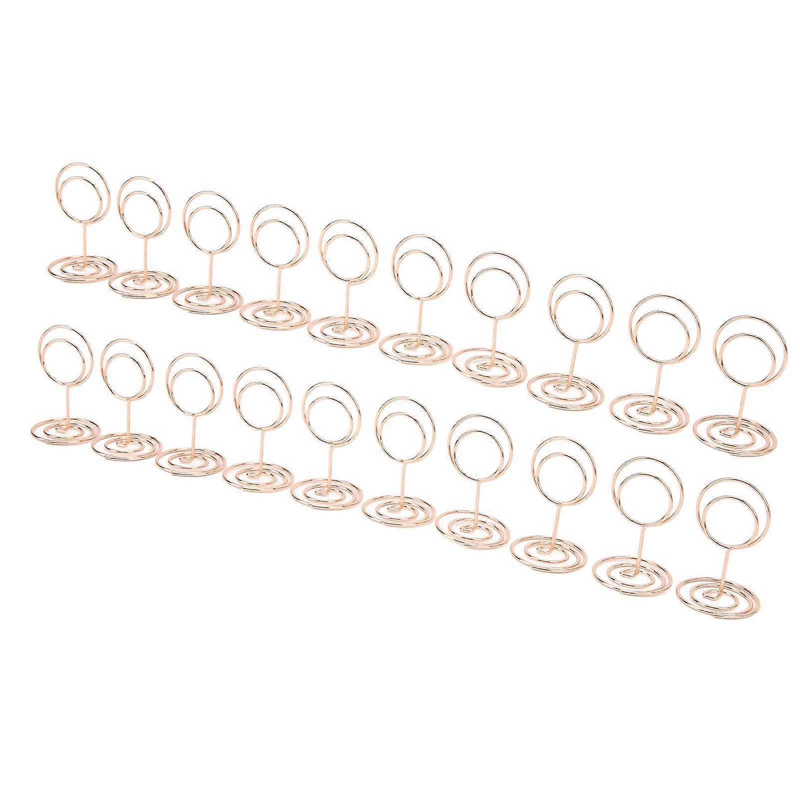 20 sturdy, round, galvanized metal table number holders