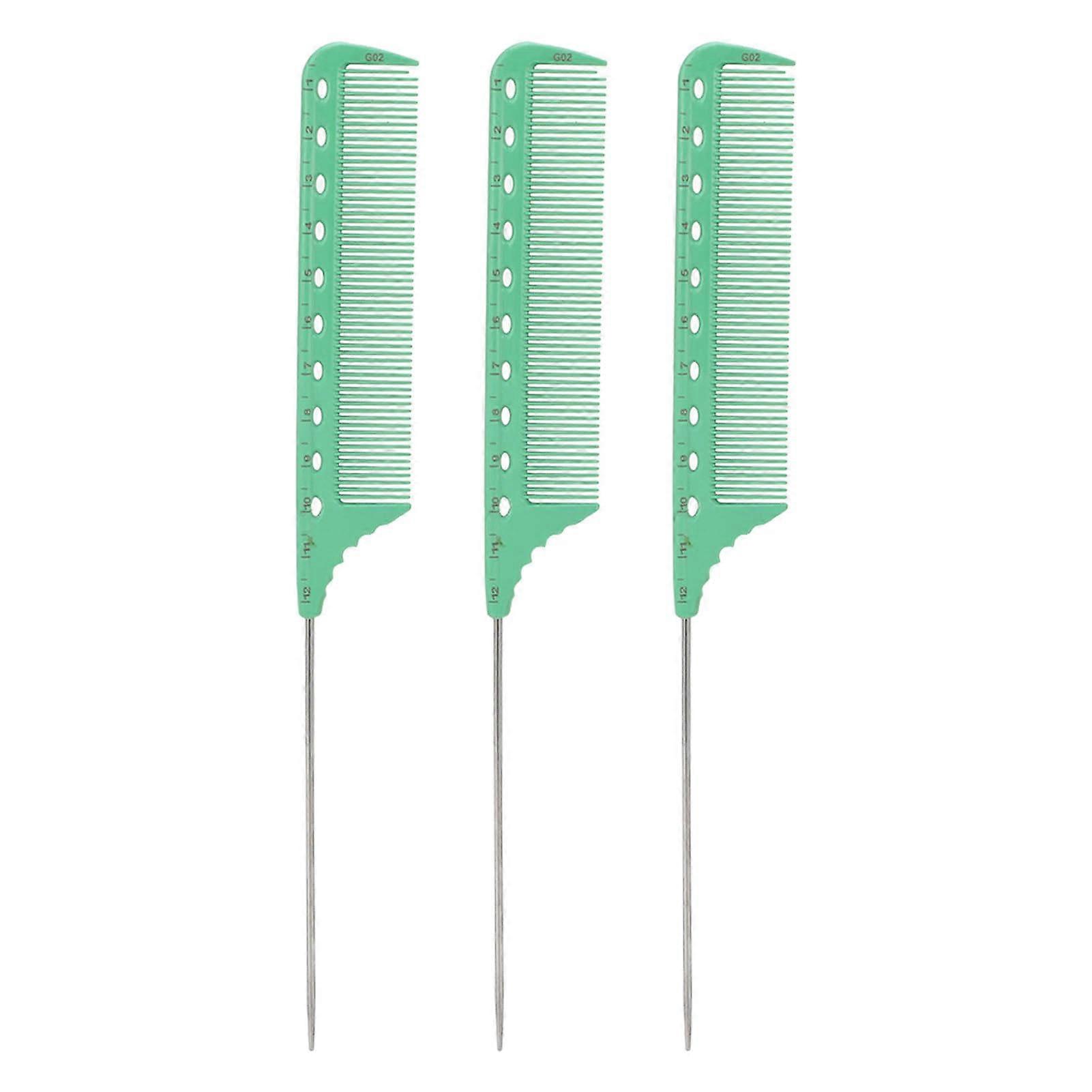 Rat Tail Comb Set with Fine Teeth for Sectioning and Styling, Teasing Comb for Volume
