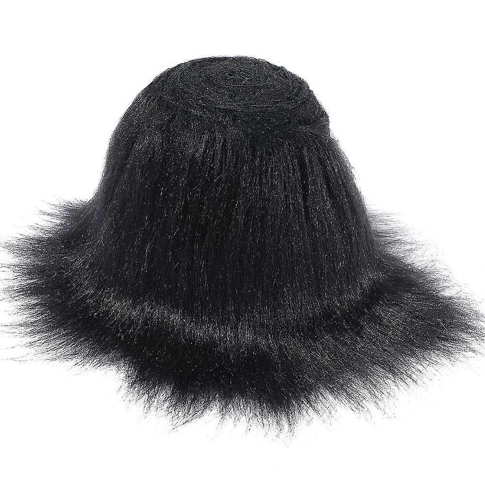 1pc Artificial Wool Fabrics DIY Craft Making Supplies Black 100mm 2m/pc