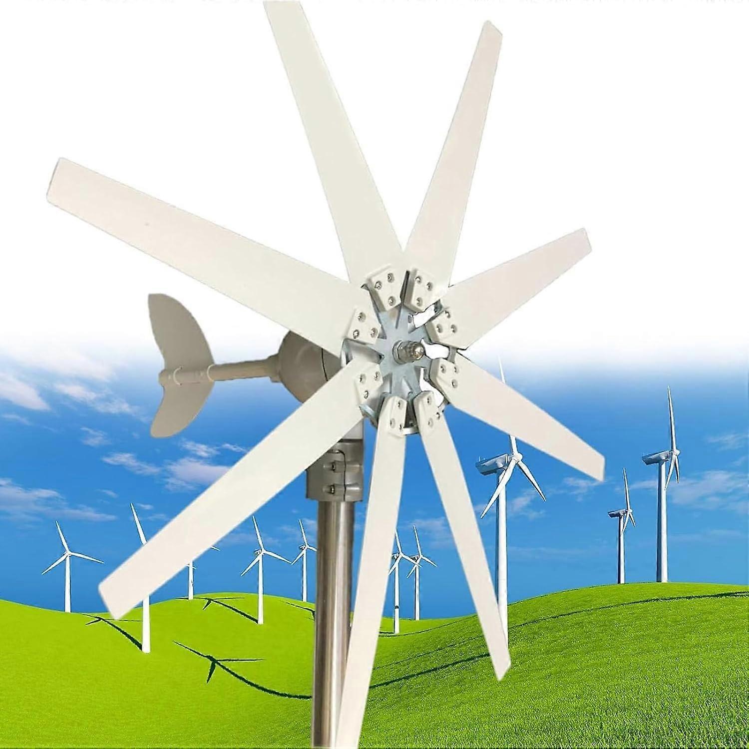 15000W Wind Turbine Generator Kit 8 Blade Wind Power Generator with MPPT Controller 12V Off Grid