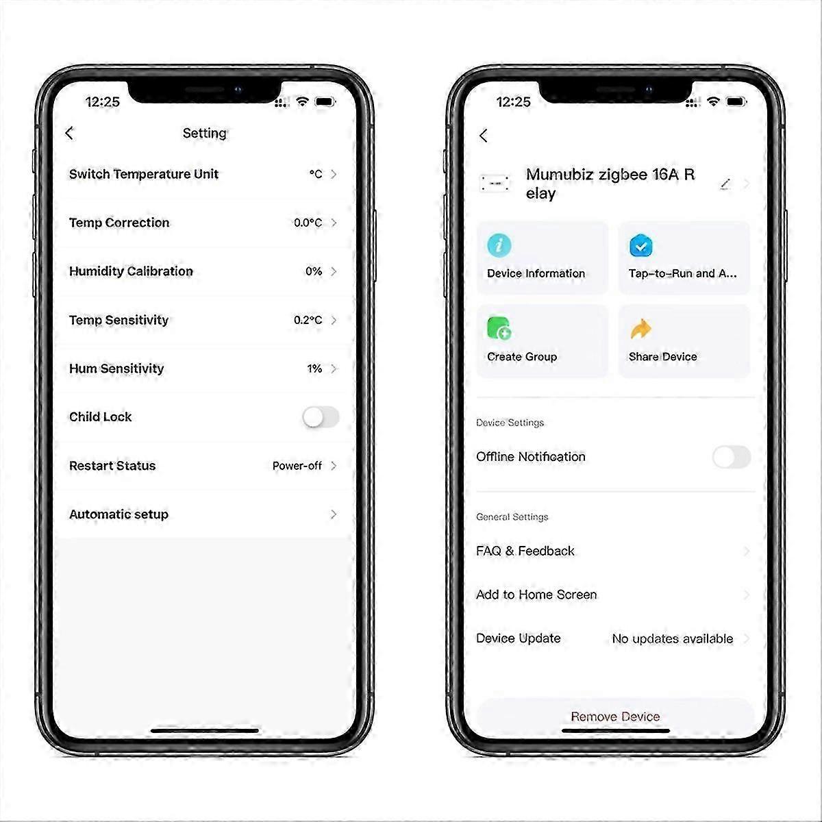 compatible for Tuya Zigbee Smart Switch with Temperature Humidity Sensor 16A