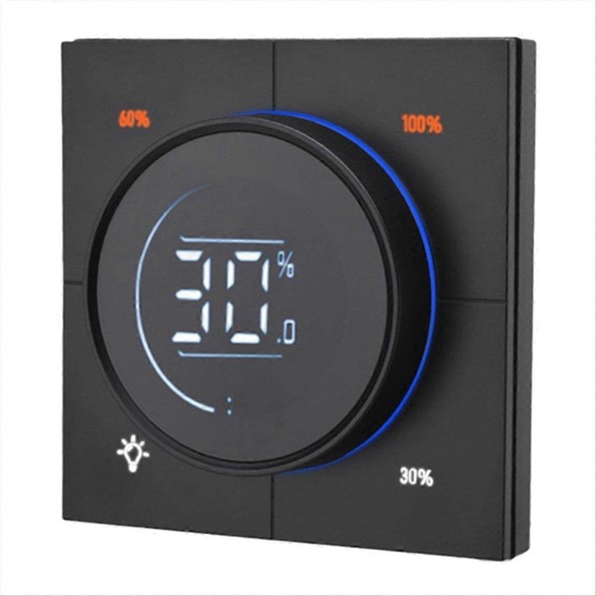 Zigbee 3.0 MOSFET Dimmer, LCD Trailing Edge Black