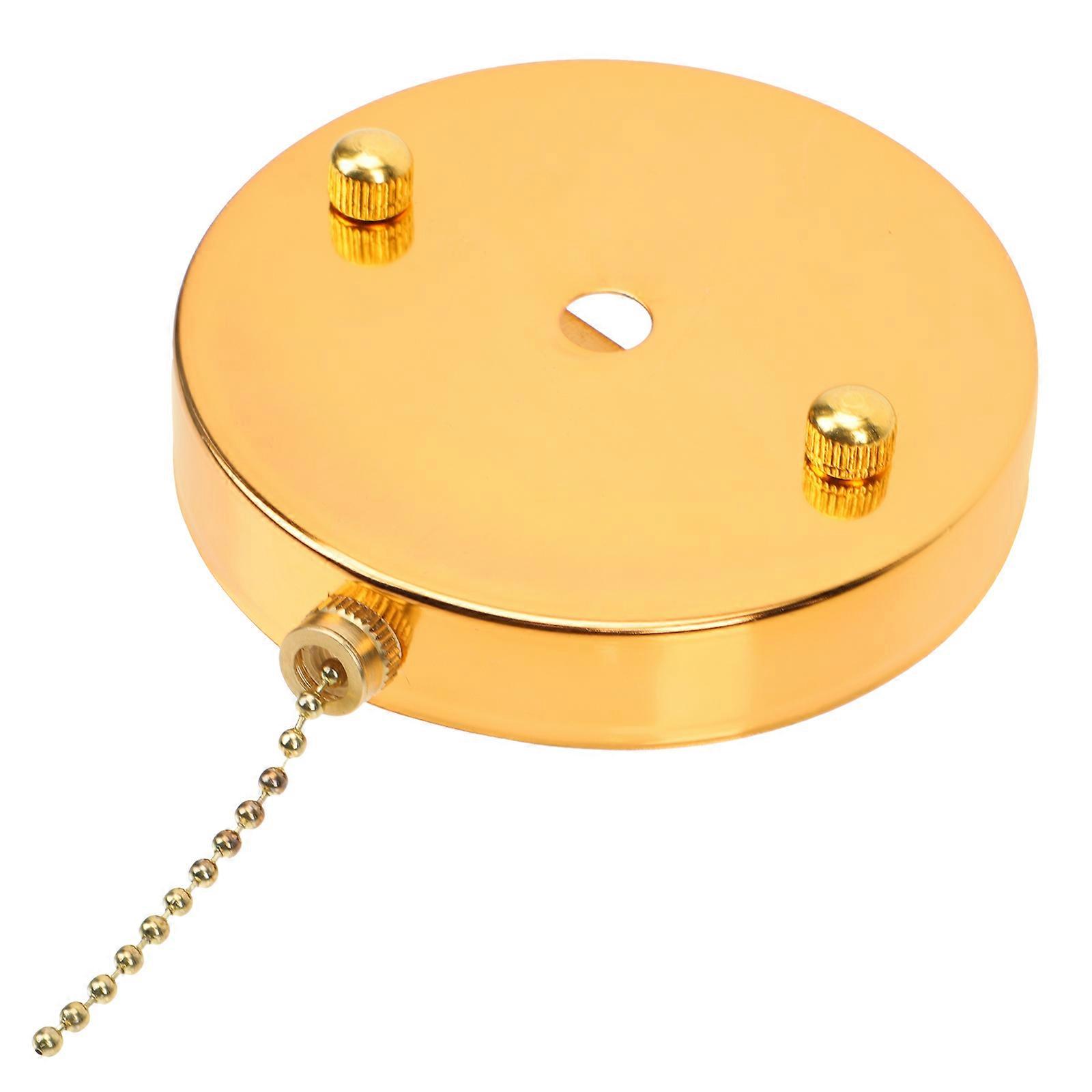 Golden Pull Chain Switch Lamp Accessory for Ceiling Fan 1Set Durable Material