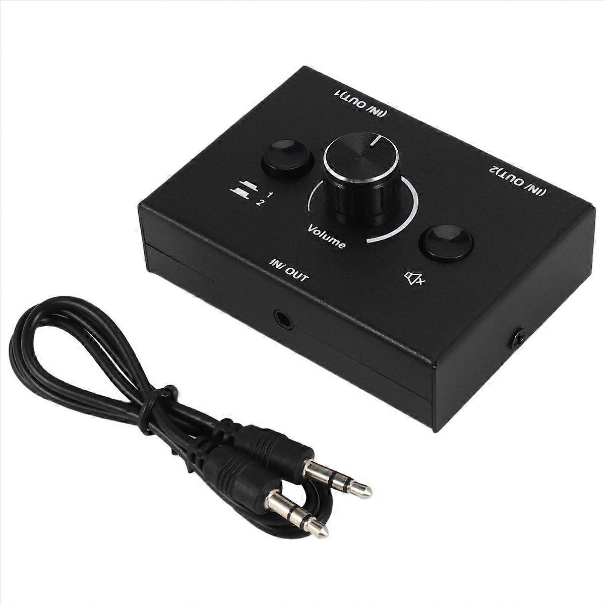 3.5mm 2 Input 1 Output/1 Input 2 Output Audio Splitter Switcher
