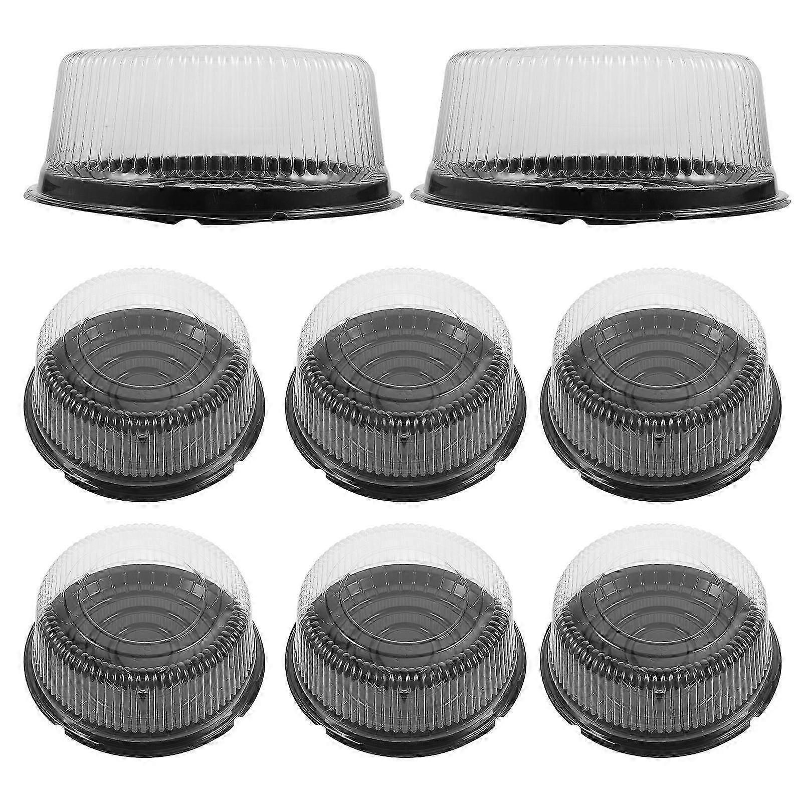 Bakery Cake Boxes for Storage 10Pcs Reusable Plastic Round Containers