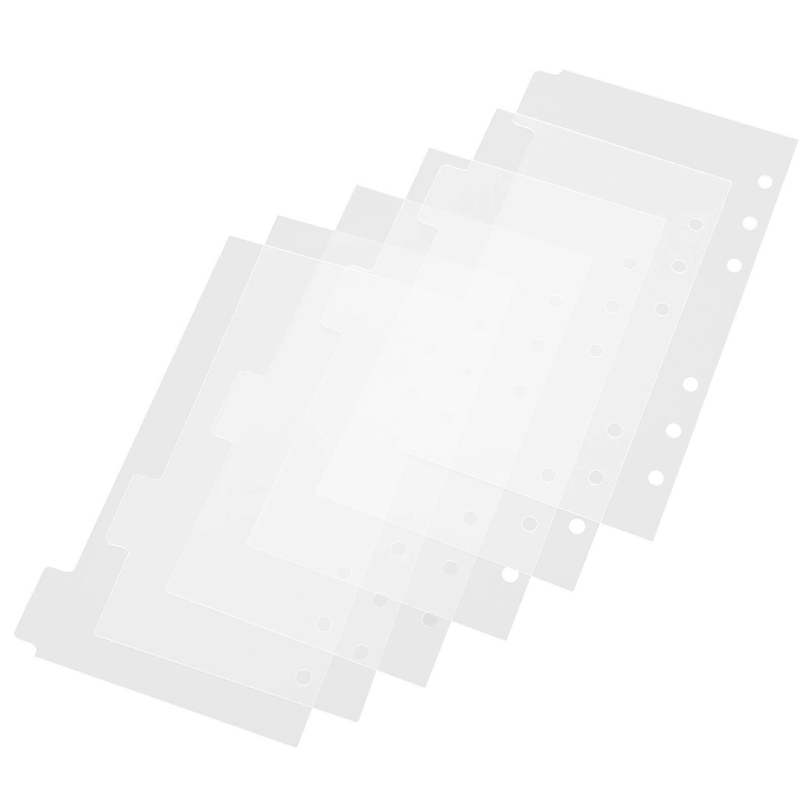 Clear Planner Binder Cover Acrylic Notebook for Refillable Use 24Pcs
