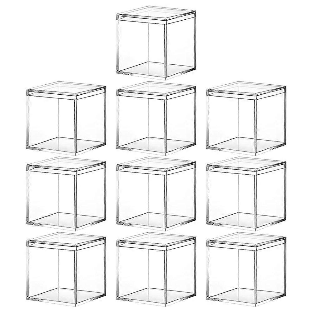 Acrylic Packaging Box for Storage 14Pcs Square Transparent Candy Case
