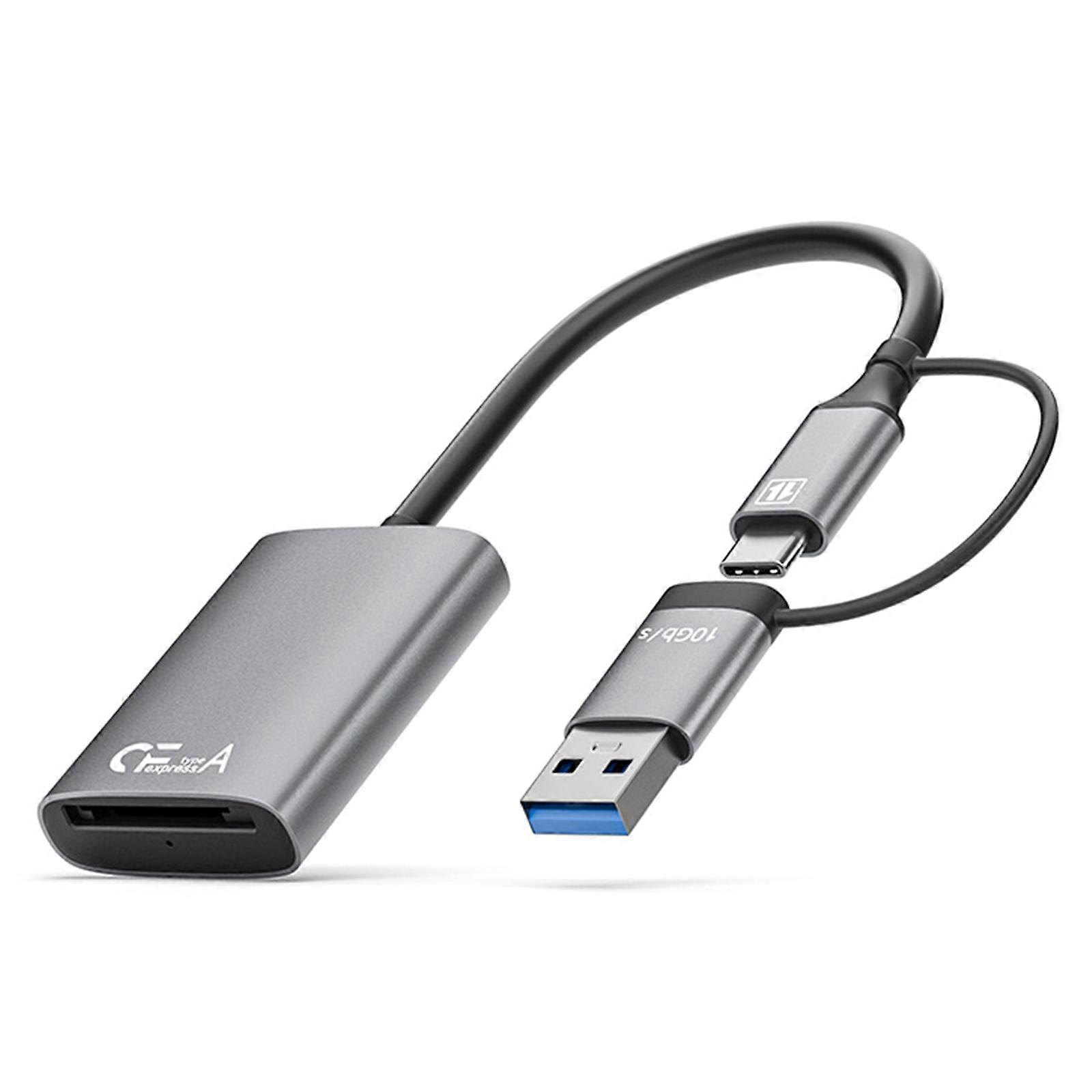 Plastic CFE Card Reader with Fast Speed Type C Port Works with CFA and Type A Cards Multicolor