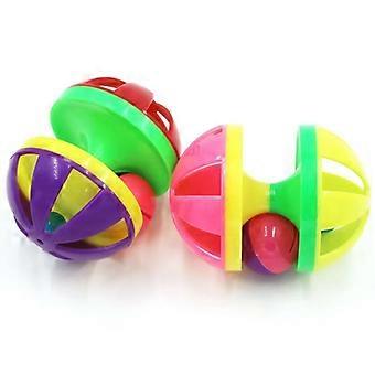 Pet toy ball, cat interactive rolling bell, sound-making toy [4*7CM] Only 1 available, will be shipped randomly.