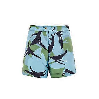 Tom Ford Camouflage Print Swim Shorts In Blue-green Multicolor