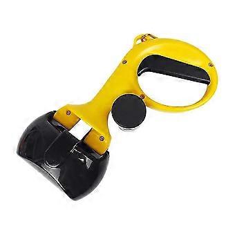 Dog poop bag dispenser with poop bags, high-strength ABS plastic, ergonomic handle, 4 colors, environmentally friendly and ready to use.